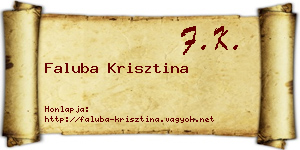 Faluba Krisztina névjegykártya