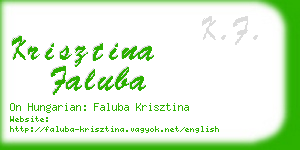 krisztina faluba business card